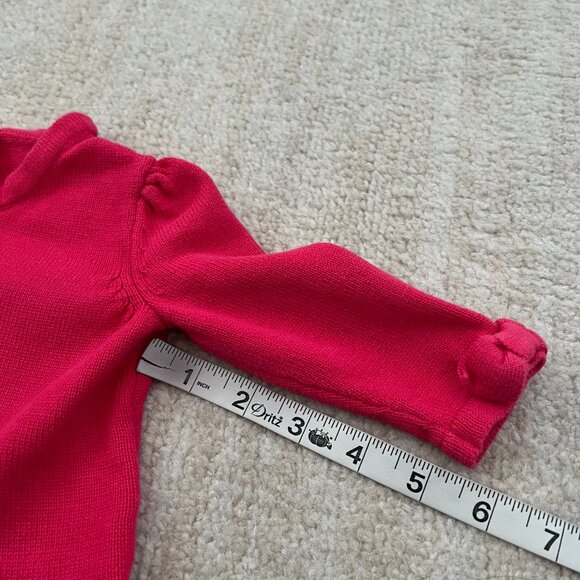 Janie & Jack Baby Girls Pink Cotton Cardigan Sweater 3-6 Months - Picture 7 of 8